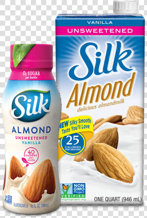 Silk Unsweetened Almond Milk  HD Png Download