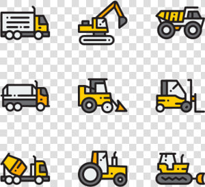 Construction Machinery Vector Icons  HD Png Download