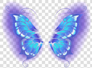 Clip Art Blue Butterfly Wallpaper   Transparent Glowing Butterflies Png  Png Download