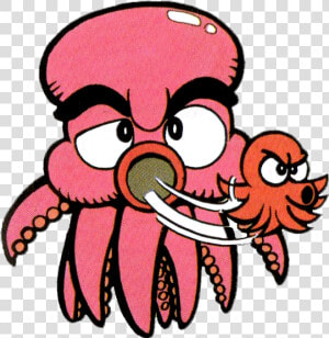 Sml2 Artwork   Octopus   Super Mario Land 2 Octopus  HD Png Download