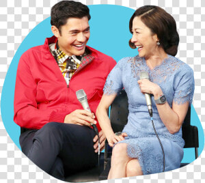 Henry Golding Michelle Yeoh   Michelle Yeoh And Henry Golding  HD Png Download