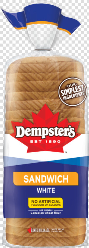 Dempster S® White Sandwich Bread   Dempsters Whole Wheat Bread  HD Png Download