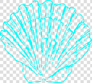 Shell Clipart Aqua Pencil And In Color Shell Clipart   Seashell Clipart Blue  HD Png Download