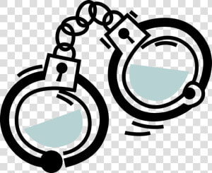 Vector Illustration Of Handcuffs Physical Restraint   Restraint Clip Art  HD Png Download