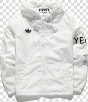 Front Of Yeezus Windbreaker White   White Yeezy Windbreaker Jacket  HD Png Download