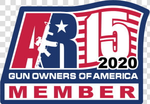 2020 Member Stickers   Ar15 Gun Owners Of America  HD Png Download