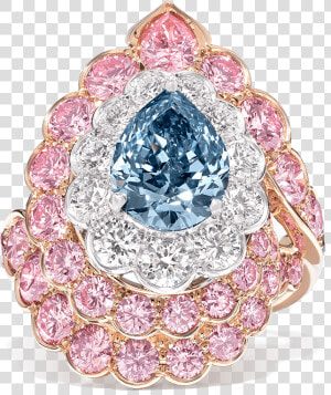 Blue Diamond And Pink Diamond Ring High Jewellery   High Jewelry Pink Diamond  HD Png Download