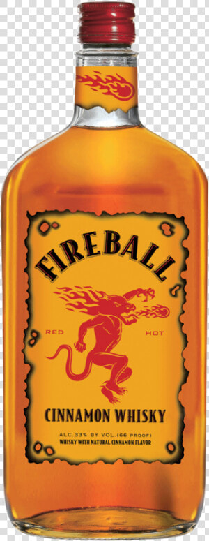 Fireball Red Hot Cinnamon Whisky 750 Ml   Fireball Whiskey Transparent  HD Png Download