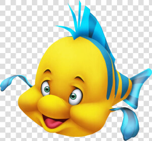 Little Mermaid Flounder Close Up   Yellow Fish From Little Mermaid  HD Png Download