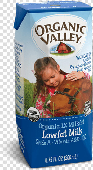 Organic Valley Single Serve Low Fat Milk  HD Png Download