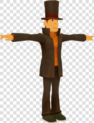 Finally A Good T Pose   Professor Layton 3d Model  HD Png Download