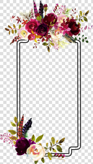 Fashion Flower Border Decoration Vector   Burgundy Flower Vector Png  Transparent Png