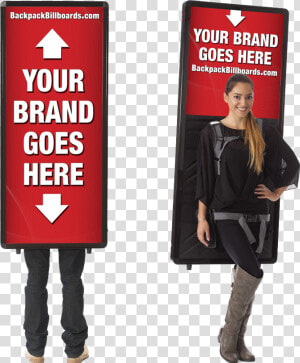 Walking Billboard Wearable Sign   Backpack Billboards  HD Png Download