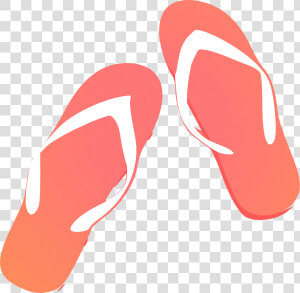 Dark Coral Flipflop Clip Art   Cartoon Blue Flip Flops  HD Png Download