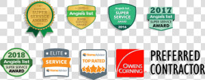 Home Advisor Top Rated   Png Download   Owens Corning Preferred Contractor  Transparent Png