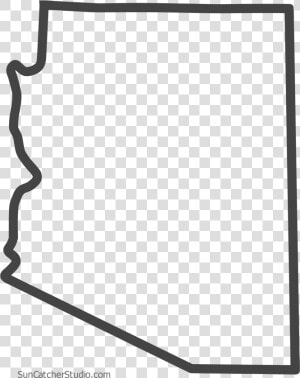 Free Arizona Outline With Home On Border  Cricut Or   Printable Arizona State Outline  HD Png Download