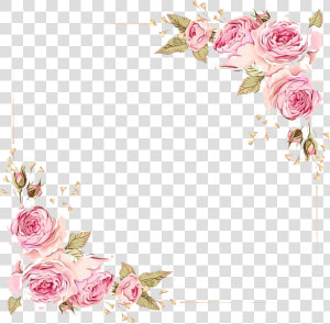 Watercolor Floral Flower Frame Transparent Images Png   Clipart Flower Frame Border  Png Download