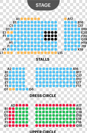 Fortune Theatre Seating Map   Fortune Theatre London Seating Plan  HD Png Download