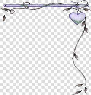  mq  purple  hearts  heart  vines  border  borders   Purple Heart Border  HD Png Download