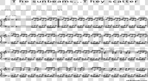 Transparent Sunbeams Png   Sheet Music  Png Download