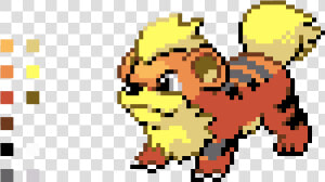 Growlithe Pixel Png  Transparent Png