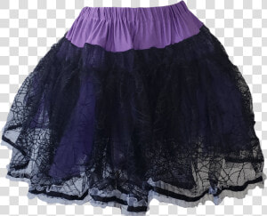 Purple Tutu With Black Lace Overlay And Pink Ruffle   Miniskirt  HD Png Download