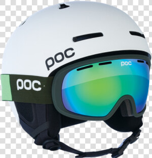 Poc   Poc Helmet And Goggle Combo  HD Png Download