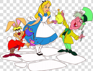 Disney Tea Clipart   Alice And Mad Hatter Cartoon  HD Png Download