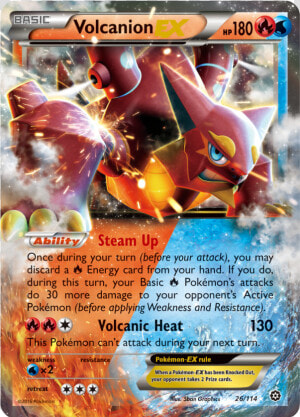 Volcanion Ex Pokemon Card  HD Png Download