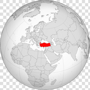 Turkey Map Globe Transparent Background Middle East   Turkey Orthographic Projection  HD Png Download