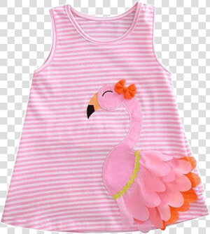 Petite Bello Dress 6 12 Months Pink Flamingo Dress   Kız Çocuk Flamingo Elbise  HD Png Download