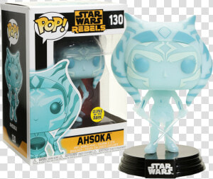 Ahsoka Holographic Glow Us Exclusive Pop Vinyl Figure   Glow In The Dark Ahsoka Pop  HD Png Download