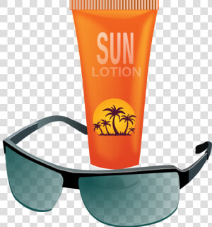 Sunny Clipart Cool Sunglasses   Suntan Lotion Clipart  HD Png Download