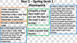 Year 1 Writing Homework  HD Png Download