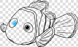 How To Draw Nemo   Nemo Black And White  HD Png Download