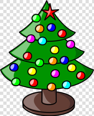 Árbol De Navidad  Vacaciones  Navidad  Decoraciones   Christmas Tree Cartoon Clipart  HD Png Download