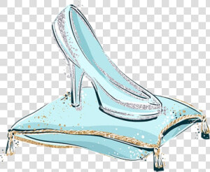  watercolor  slipper  glass  glassslipper  cinderella   Cinderella Watercolor Shoes  HD Png Download