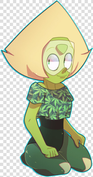 Green Clothing Nose Fictional Character Head Cartoon   Peridot Marijuana Steven Universe  HD Png Download