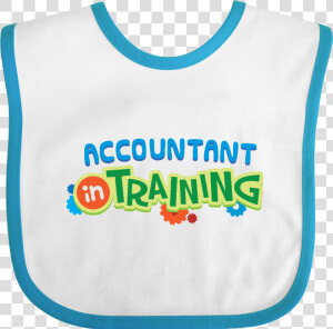 Accountant In Training Baby Bib White And Turquoise   Active Tank  HD Png Download