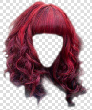  hair  red  highlights  costume  dressup   Lace Wig  HD Png Download