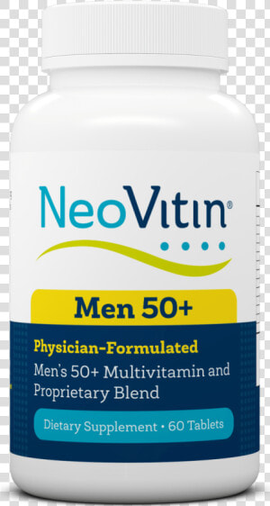 Neovitin Mens 50 Plus Multivitamin Bottle Front   Bottle  HD Png Download