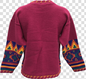 80 S Pink Cable Knit Sweater With Multicolor Geometric   Cardigan  HD Png Download