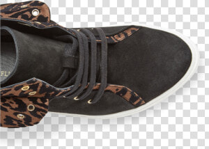 Flat Lace up Charlotte Sneaker In Black Suede Coffee   Hiking Shoe  HD Png Download