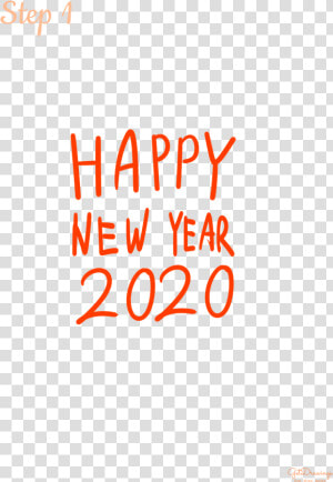 How To Draw A New Year Greetings   Happy New Year 2020 Drawing  HD Png Download