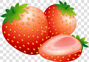 Strawberries Clipart Lemon Fruit   Strawberry  HD Png Download