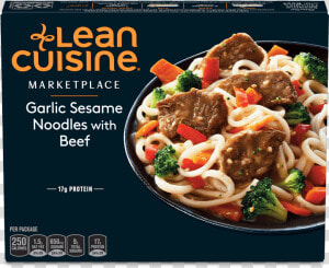 Garlic Sesame Noodles With Beef Image   Lean Cuisine Sesame Chicken  HD Png Download