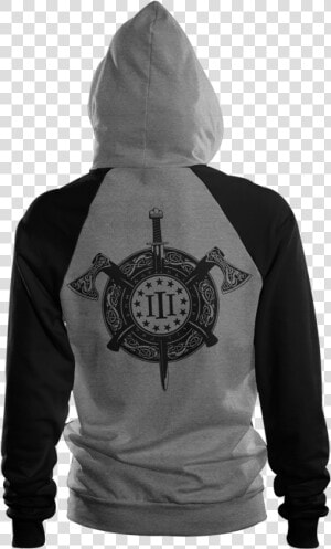 Three Percenter Pullover Raglan Hoodie   Three Percenter Defender Of Freedom  HD Png Download