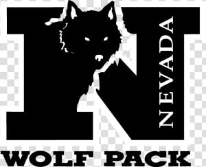 Nevada Wolf Pack Logo Black And White   Black Cat  HD Png Download