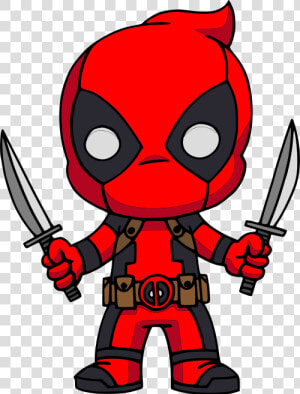 Movies  Personal Use  Deadpool    Easy Draw Cartoon Deadpool  HD Png Download