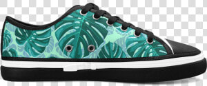 Tropical Leaf Monstera Plant Pattern Women S Canvas   Shoes With Leaf Design  HD Png Download